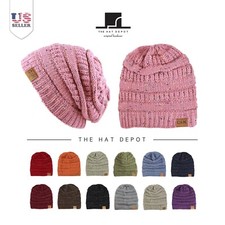 hat - Winter Hat Bubble Knit Multi Chunky Thick Cable Slouch Skull beanie S13