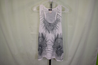 Cocomo Large White Peacock Beaded Pattern Sleeveless