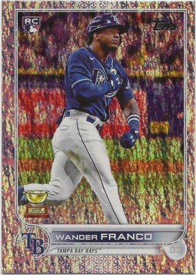 2022 Topps Factory Set WANDER FRANCO Sparkle Foil Board /390 Rays Rookie RC #215