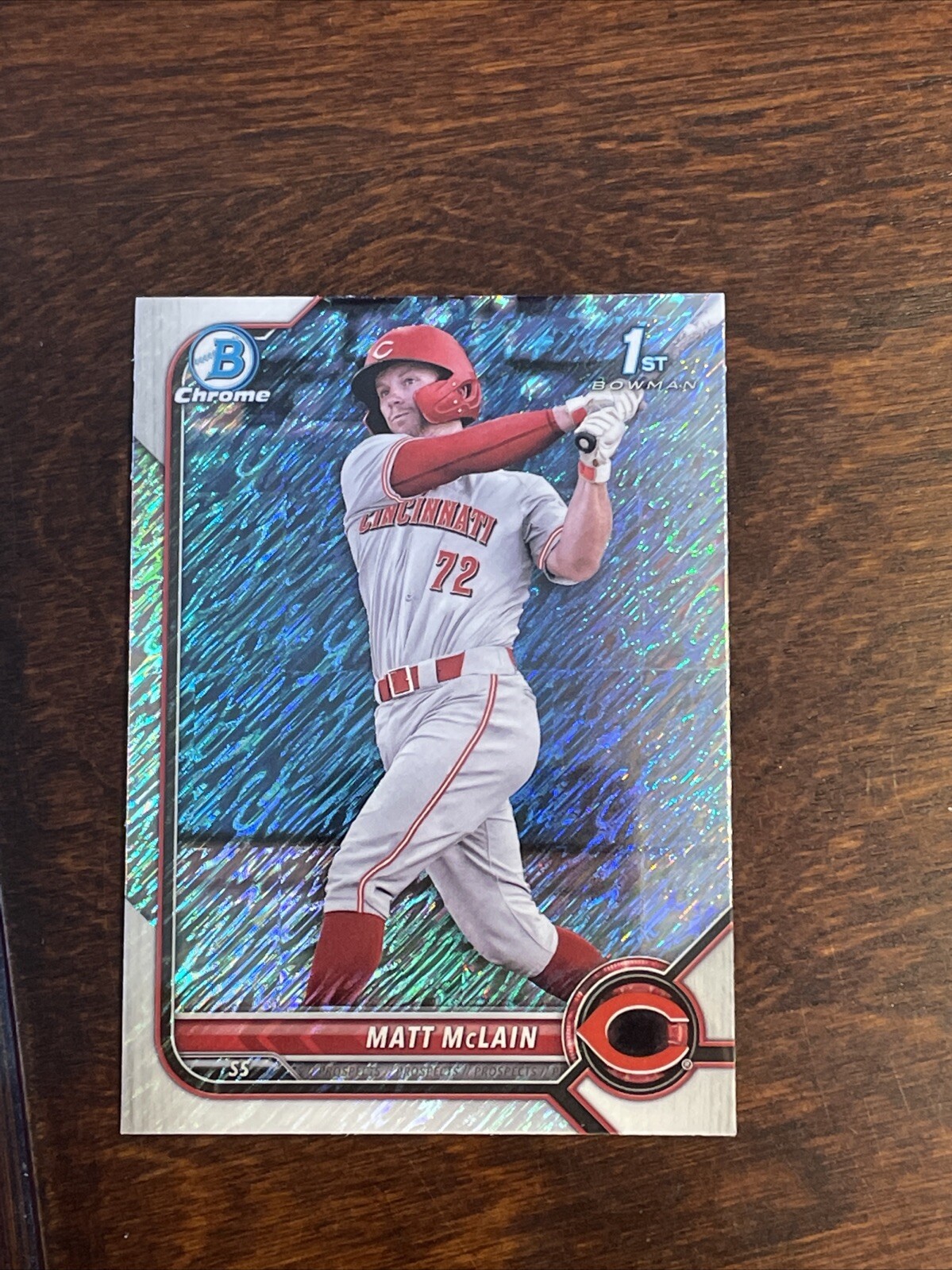 2022 Bowman Chrome Prospects Shimmer Refractor Matt McLain #BCP-245