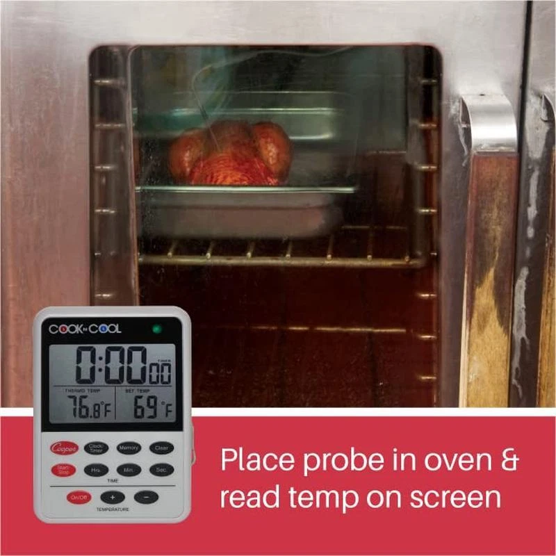 Digital Meat Thermometer Alarm Timer Probe Display Cooper Atkins DTT361-01 New