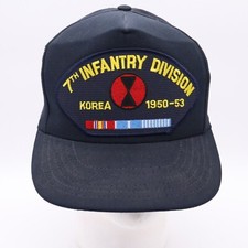 VTG US Army 7th Infantry Division Korea 1950-53 Hat Cap Made in USA Excellent