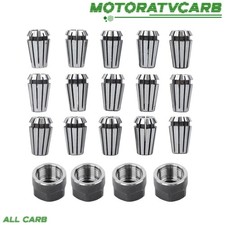 ALL-CARB 19 Pcs ER11 Spring Collet Er11 A M14 Thread Collet Clamping Nuts