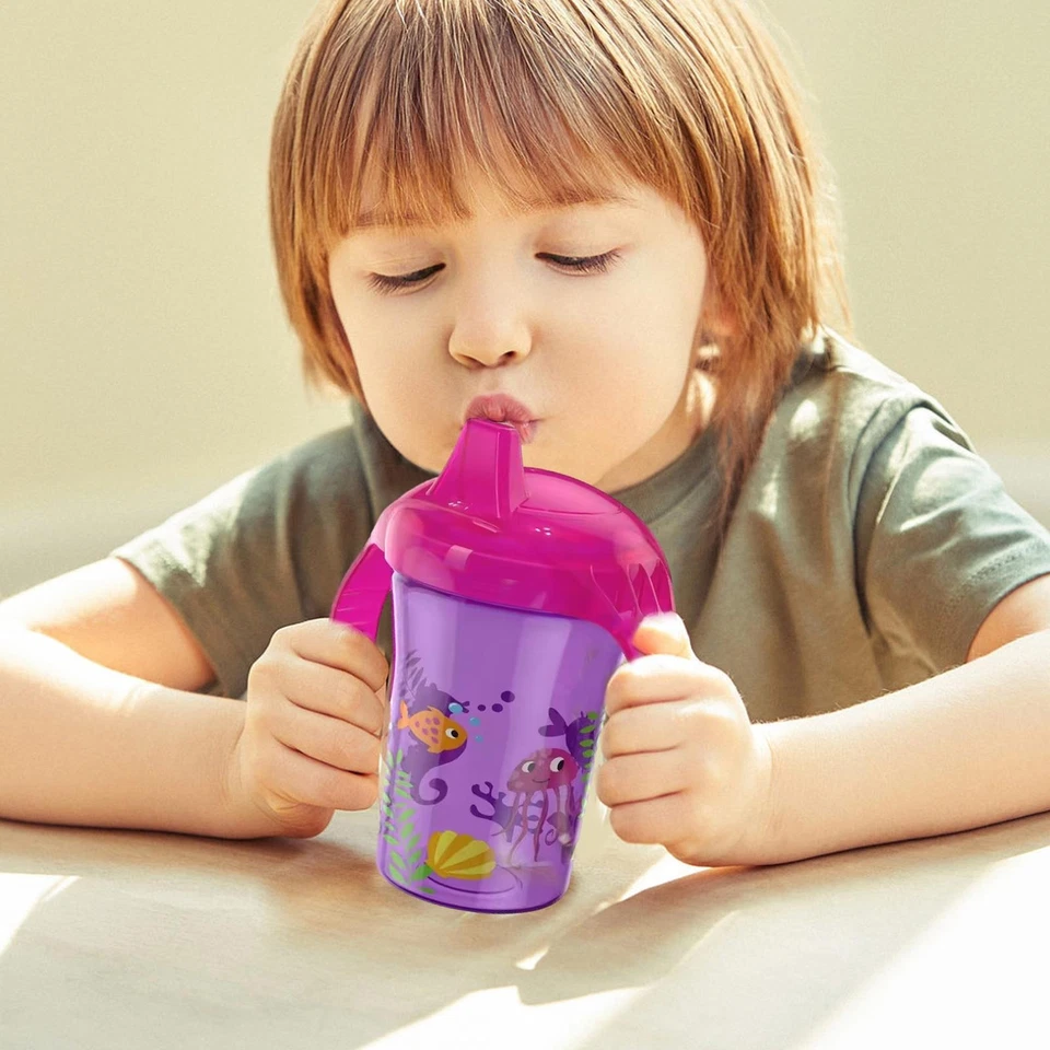 Taza para sorber de aprendizaje para biberón pequeño taza de transición taza para bebé con 2 asas Foto 4 de 4