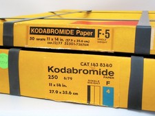 Vintage Kodak Kodabromide F4 and F5 B W Paper - 11x14 in - 112 Sheets - EXPIRED