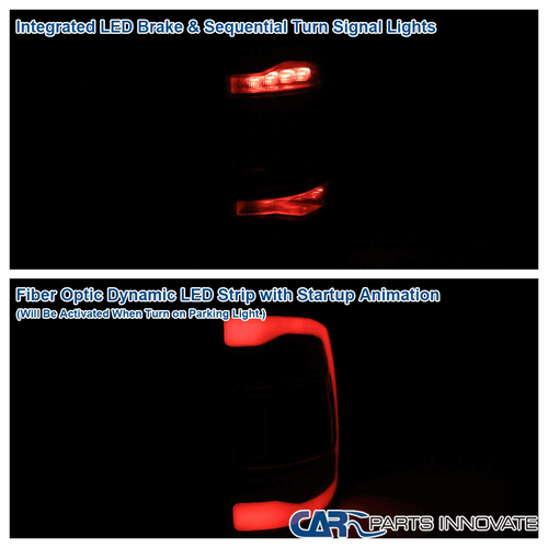 Black/Smoke Fits 2013-2018 Dodge Ram 1500 2500 3500 LED Tail Lights Sequential - Picture 3 of 12