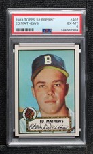 1983 Topps 1952 Reprint Series Eddie Mathews #407 PSA 6 HOF 1n7v