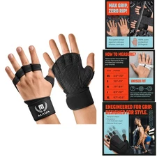 Breathable Weight Lifting Gloves for Men & Women - Sizes XS to XL Available
