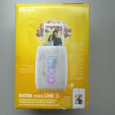 Fujifilm Instax Mini Link 3 Smartphone Print - Clay White NEW IN BOX