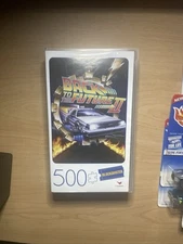 NEW! Back To The Future II 500 Piece Puzzle DeLorean￼ Blockbuster VHS Case