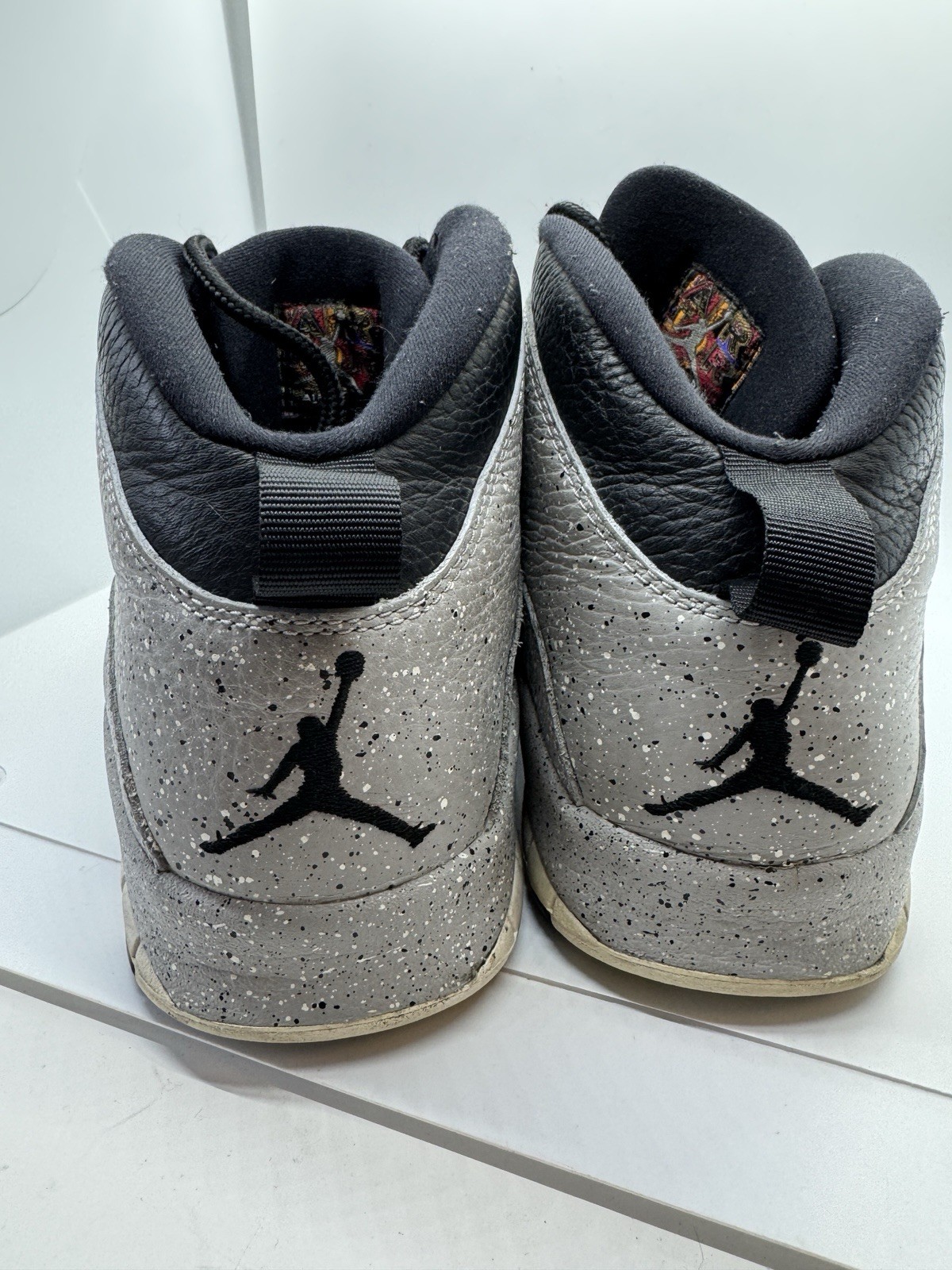 Nike Air Jordan 10 Retro Cement Light Grey Smoke Black Men’s Size 12 Used Clean thumbnail 4