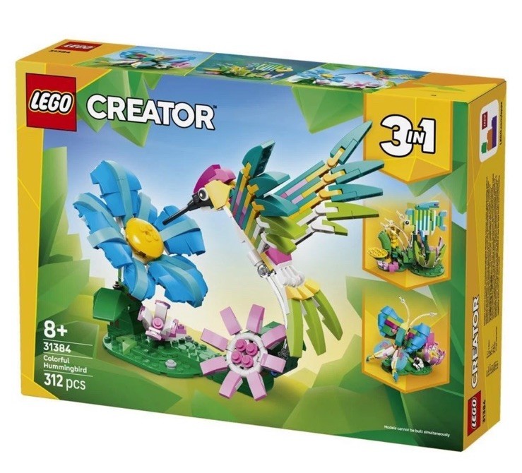 Lego Girls Creator 3In1 Wild Animals: Colourful Hummingbird 31384 Multi - Image 7