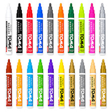 PERMANENT CAR TYRE TIRE METAL PAINT PEN OIL BASED MARKER WATERPROOF 20 COLOURS