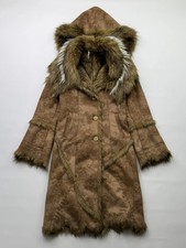 Vintage Faux Fur Coat Women's Size M