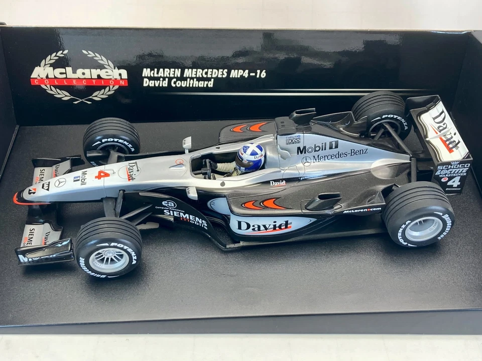 1:18 Minichamps McLaren Mercedes MP4-16 David Coulthard 2001 #4 530 011804 - Image 2 of 4