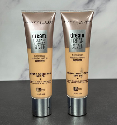 2 PACK - Maybelline Dream Urban Cover Full Coverage Makeup- 115 IVORY