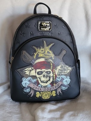 Loungefly POC Jack Sparrow Skull Mini Backpack NWT Loungefly Disney Pirates of the Caribbean Jack Sparrow Skull  main image 2