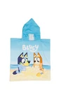 Bluey Kids Swim Poncho - 55x110cm - Soft Polyester Hooded Poncho