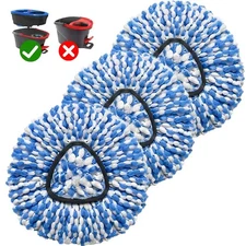 3 Pack Mop Replace Heads Compatible for OCeda, Spin Mop Refill Head Replaceme...
