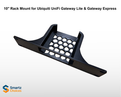 10'' Rack Mount for Ubiquiti UniFi Gateway Lite & Gateway Express - keystone opt