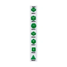Koplow Jumbo Opaque Dice Poly Set Green - Hook Top (7) New