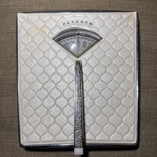 Vintage Detecto Bathroom Scale: White Mid-Century Decor