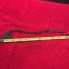 Vintage Skeleton Key on Chain w Brass Tag 1904 Dayton WA DAVE 904 tool checkout — photo 8