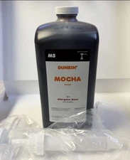 Dunkin Mocha Swirl Syrup With Pump 64 Oz Bottle