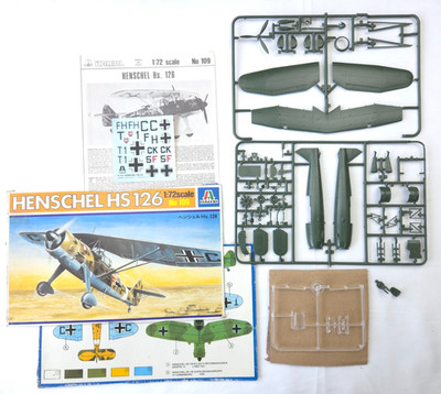 Italeri 109 1:72 Henschel HS 126 vintage 1984 -ar-