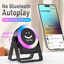 5 in 1 Cell Phone Stand Holder with Wireless Bluetooth Speaker Induction Audio