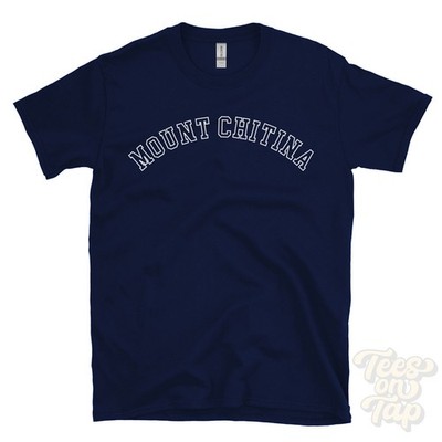 MOUNT CHITINA T-SHIRT RETRO VARSITY STYLE alaska copper river census area