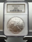 1994 Eagle S$1 MS69 American Eagle 1oz Fine Silver One Dollar Coin NGC Certified