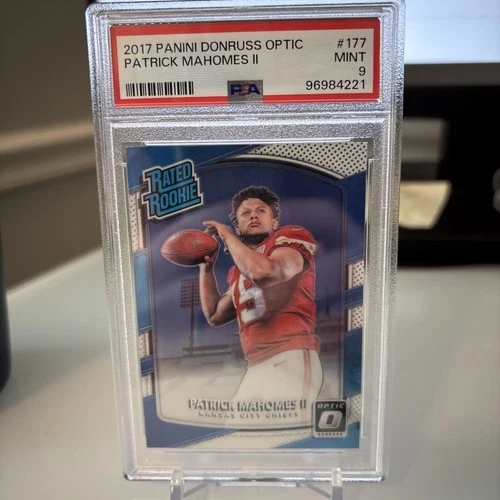 2017 Donruss Optic - Rated Rookie Patrick Mahomes II #177 (RC) PSA 9