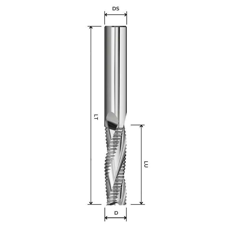 Milanese Utensili Fresa Elicoidale Legno Ø10 Z3 RT 1.50 | Top Quality