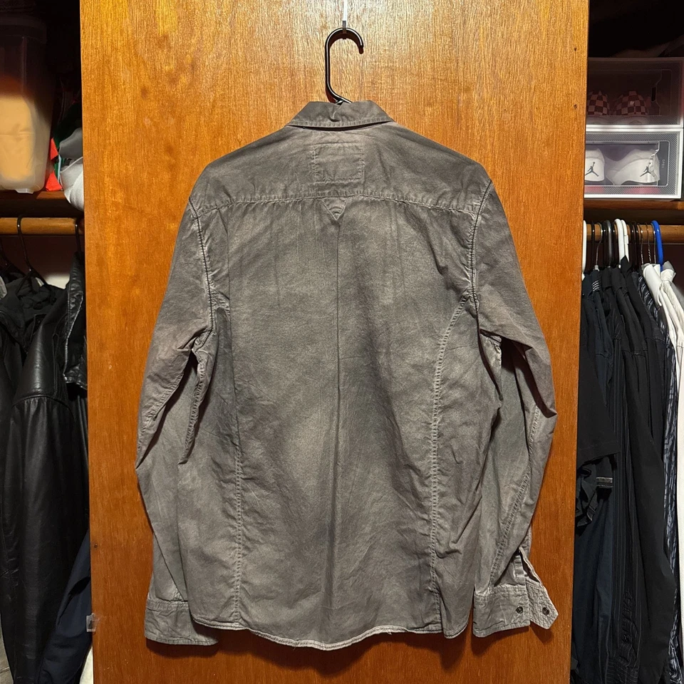 Camisa vaquera AllSaints Imako LS manga larga gris perla a presión Foto 3 de 3