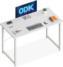 ODK Escritorio Pequeña, 100x48cm Mesa de Estudio de Ordenador con Pies 