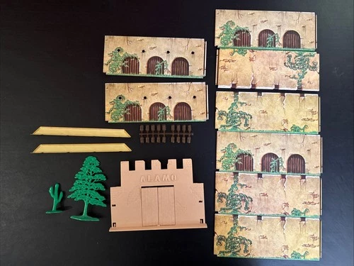 Marx Sears Heritage Alamo Tin Playset Lot Vintage Walls Ramparts Gate