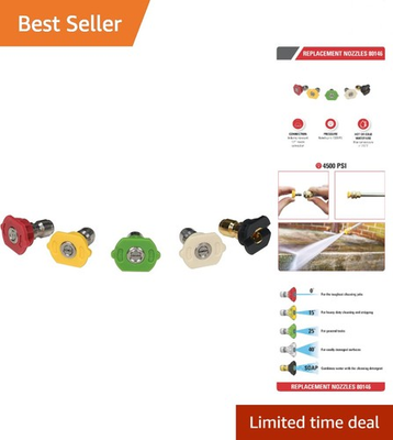 #ad 5 Nozzle Pressure Washer Set 4500 PSI Quick Connect amp; Multiple Patterns $42.29