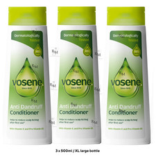 3 x 500ml LARGE BOTTLES Vosene Original Anti-Dandruff Conditioner for daily use 7.99 per litre