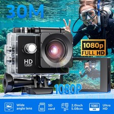 1080P HD Action Camera, IP65 Waterproof, Unisex - Adult