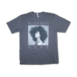 T-shirt Homme Alicia Keys Groove - 100% Coton - Noir - Coupe Confortable - Design Musical