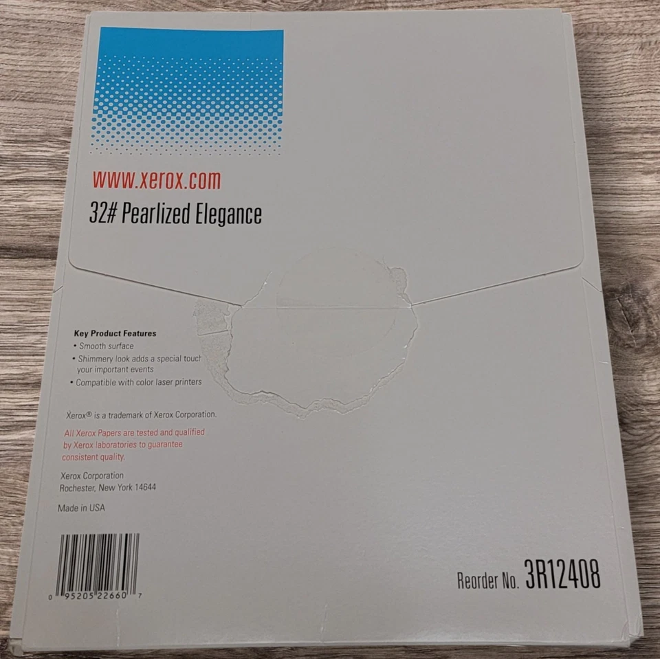 Xerox Pearlized Elegance 32lb Paper Ivory 16 Sheets 8.5x11 3R12408 Shimmery - Image 4 of 4