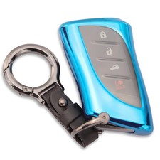 LIANGYM for Lexus Key Fob Cover Leuxs Smart Key, Transparent-Blue