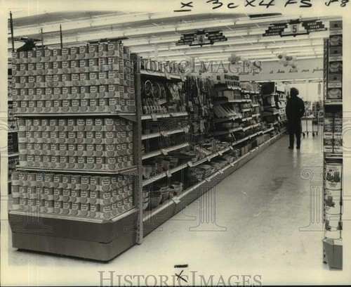 1974 Press Photo Interior view of Winn-Dixie food store at West Bank in Westwego