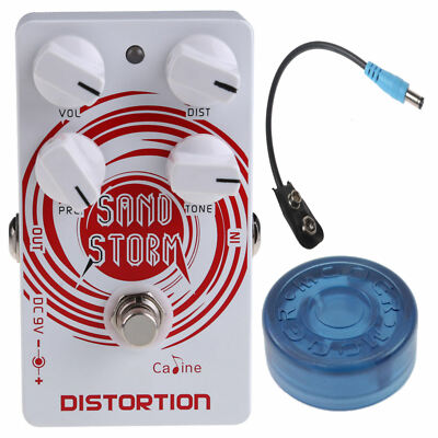 Caline CP-27 Sand Storm Crunch Distortion Pedal + Baterry Cable + Mooer Topper