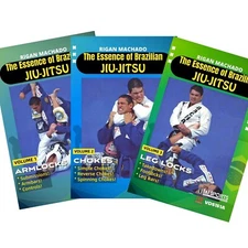 3 DVD Set Essence of Brazilian Jiu Jitsu Armlocks Armbars Chokes - Rigan Machado