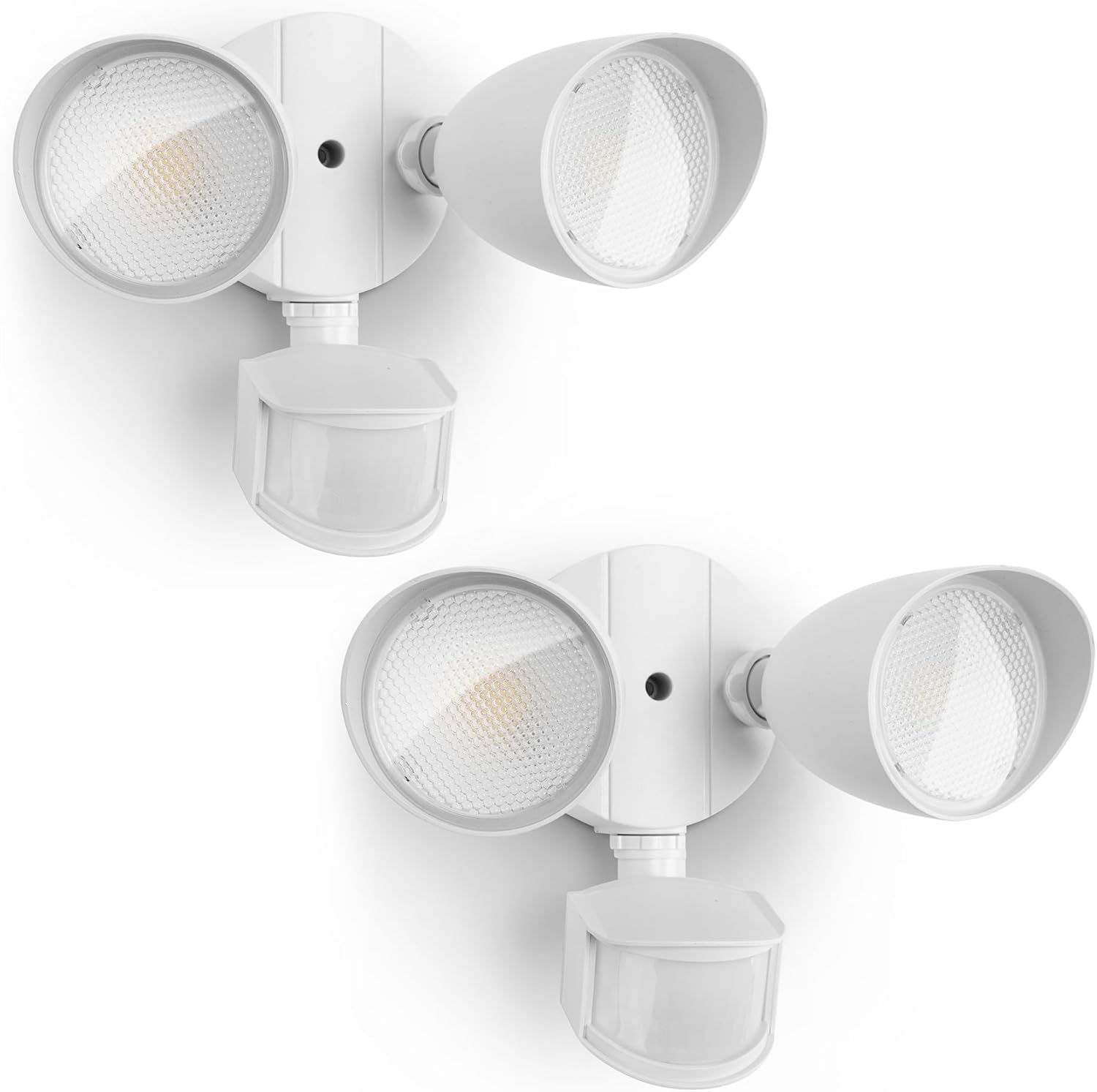 2 Pack 32W 2500 Ln LED Security Lights Motion Sensor Light Outdoor, 5000K Daylig