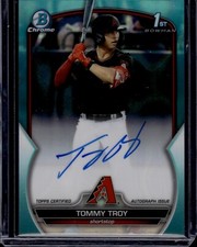 2023 Bowman Draft Tommy Troy AQUA LAVA REFRACTOR AUTO #62/199 Dbacks 1st