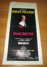 MACBETH 1972 ROMAN POLANSKI  ITALIAN LOCANDINA 13x28" New Art Great