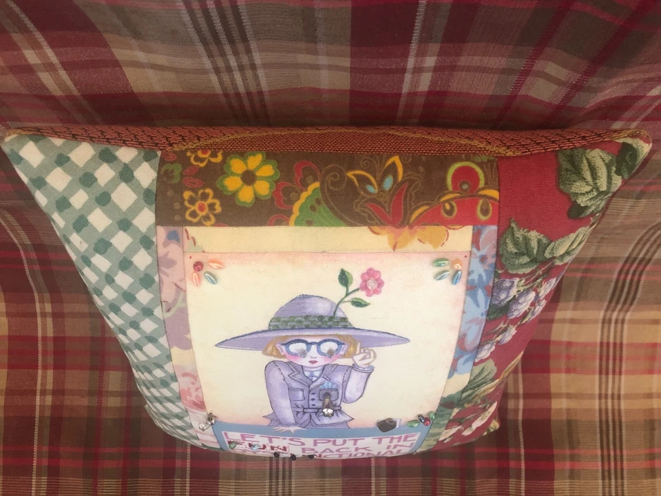 Almohada de acento 12x12 hecha a mano regalo ocasional deseo sueño oración almohada encantadora Foto 2 de 4